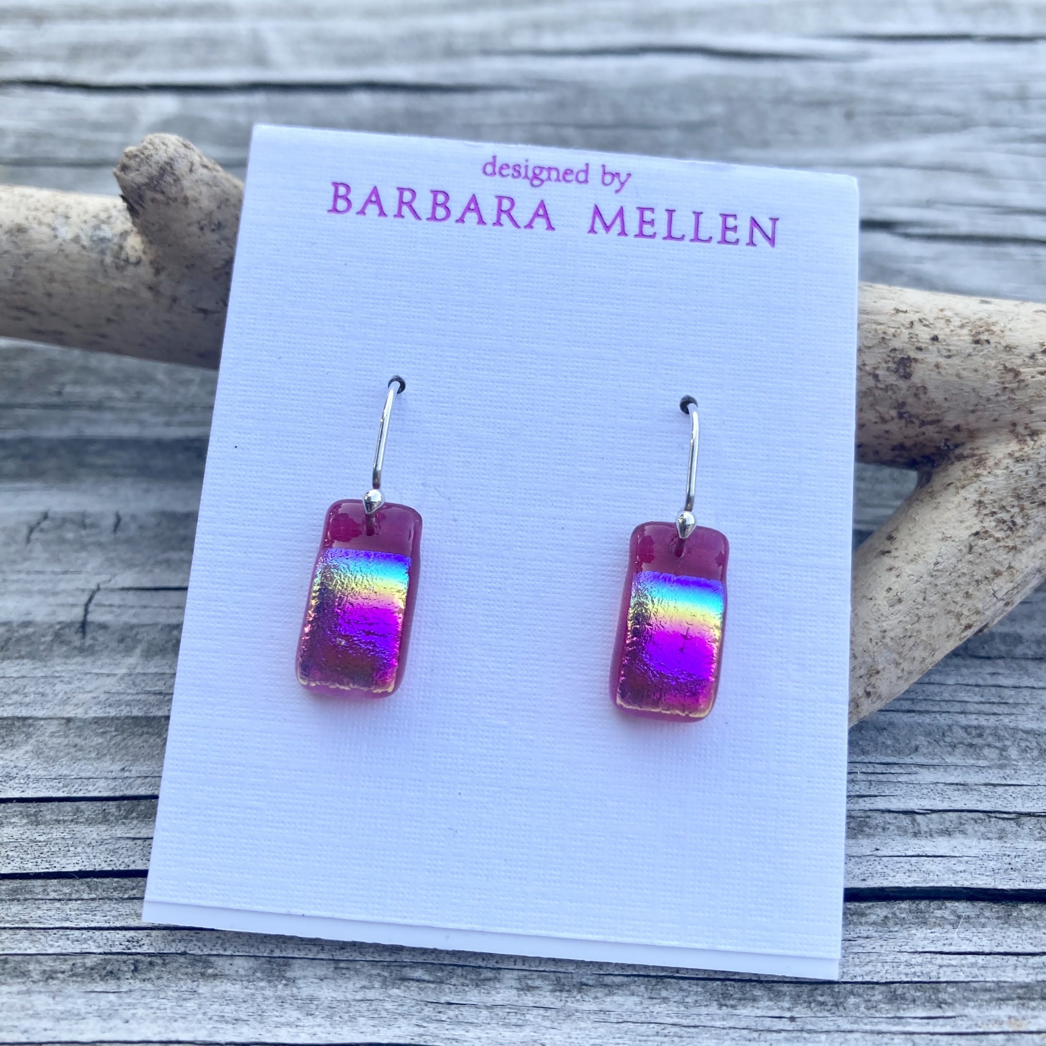HANDCRAFTED DICHROIC GLASS EARRINGS - #14 - Kamala Boutique